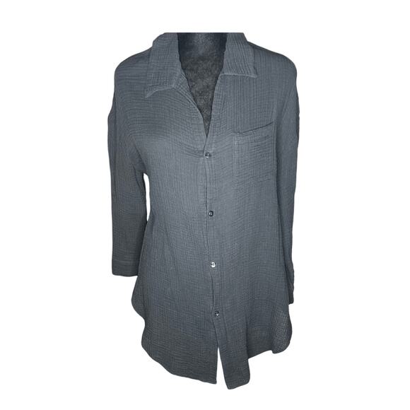 Kona sol Black button-down Women's size small shirt - Picture 1 of 4